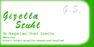 gizella stuhl business card